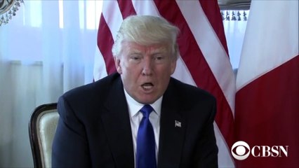 La poignée de mains très ferme de Macron et Trump