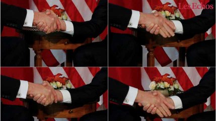Macron “résiste” à la poignée de main de Trump (et devient une icône aux Etats-Unis)