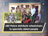 Jammu and Kashmir Police distribute wheelchairs to specially abled people