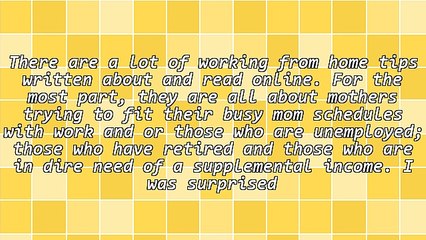 Working From Home Tips - Check It Out