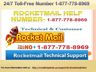 USA Toll-Free $1-877-778-8969  Rocket  Mail Tech Support