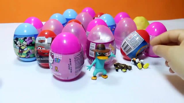 Peppa Pig Play Doh Kinder Surprise eggs Barbie Frozen Mickey Mouse Disney Cars Spongebob