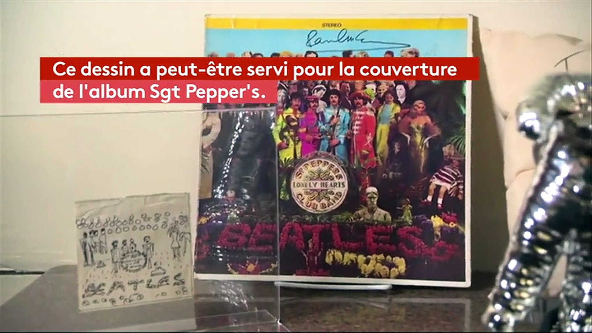 Beatles : quand Lennon dessinait la pochette de "Sgt. Pepper's" - Vidéo  Dailymotion