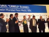 Canelo Alvarez Gets His Belt From The WBC in Mexico