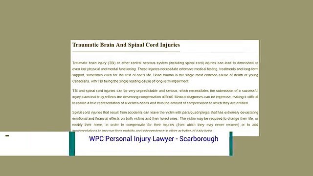 Personal Attorney Lawyer Scarborough ON - WPC Personal Injury Lawyer (800) 299-0439