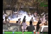 Police  Tears Gas Shelling On Protesters In Islamabad