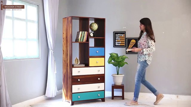 Bookshelf - Buy Hammons Bookshelf (Honey Finish) Online - Wooden Street