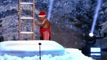 Professor Splash - Performer Attempts High-Diving Christmas Stunt - America's Got Talent