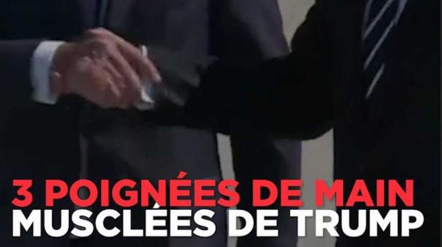 3 poignées de main musclées de Donald Trump