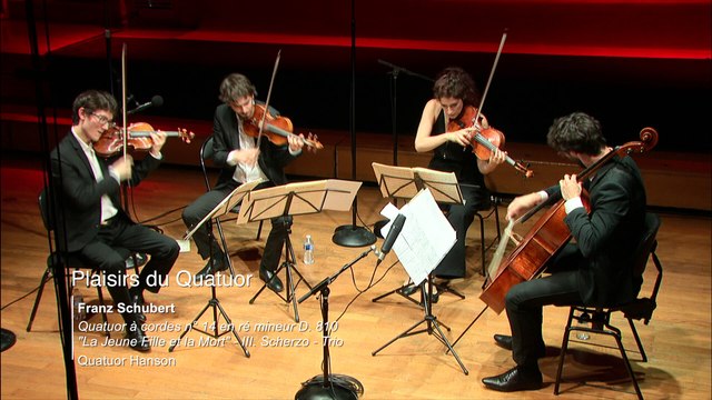 Schubert | Quatuor à cordes n° 14 en ré mineur D. 810 La Jeune Fille et la Mort - Scherzo Trio par le Quatuor Hanson