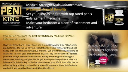 Peniking - Best Penis Enlargement-Erectile Dysfunction Medicine in India