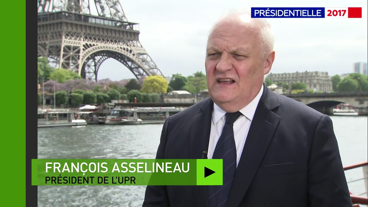 Première interview de François Asselineau après l'élection présidentielle 09/05/17 RT