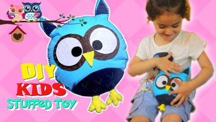 Cute felt OWL stuffed toy for KIDS - Pre school fun crafts in less than 5 minutes (Funkariyan)