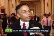 Congreso: nuevos ministros generan diversas opiniones