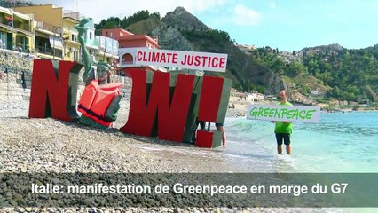Manifestation de Greenpeace en marge du G7