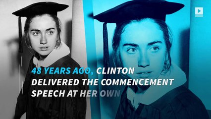Hillary Clinton gave commencement speech at Wellesley College