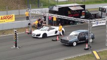 Audi R8 V10 SPYDER vs VW GOLF 2 R32 Turbo 1-4 Mile Drag Race Viertelmeile Rennen Acceleration