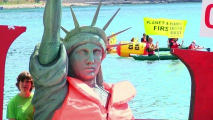 Ambientalistas protestam no G7