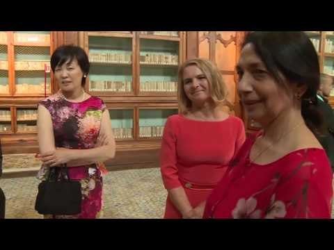 G7 Taormina, le consorti e i consorti dei Leader presso il Monastero dei Benedettini a Catania