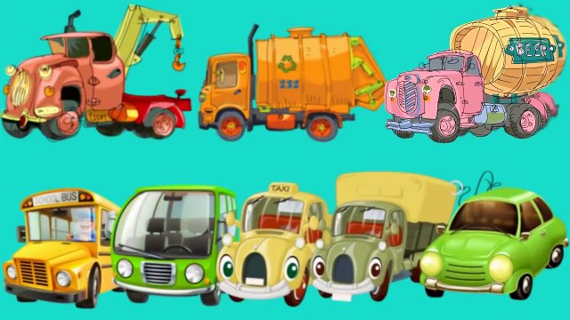 Learn Street Vehicles for Kids Scary Cars and Trucks Dump Truck Tow Truck BinBin Tv