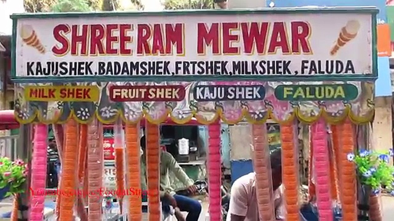 Badam Milk Shake - Indian Street Food of Kolkata - Food Street