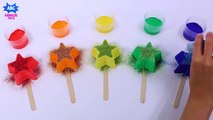 Best Learning Colors V for Children - Glitter Painting Lollipop Finger Family Songs for T