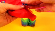 Play Doh Rainbow Cake Surprise _man, Frozen, Angry Birds & Shopkins Surprises _ ABC Unboxin