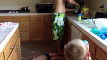 Epic Twin Meltdown - Parents Pretend to Drink Twin