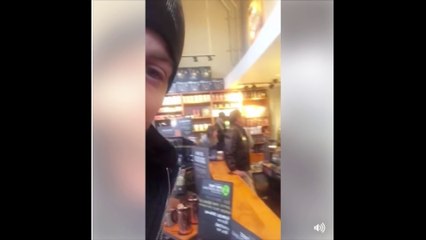 Nathan Thompson confronts NASA employee at Starbucks