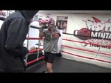 brandon krause on the mitts beast mode! EsNews Boxing