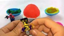 Play-Doh Ice Cream Cone Surprise Eggs _ Spidermasdan _ Toys Cars _ Lego _ Ki