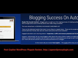 Post Gopher WordPress Plugin Review.http://pgwordpressplugin.com