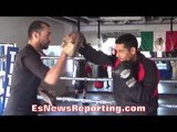 Abisai Mares ON ORIGINS OF Mares NAME; SICK COMBINATIONS ON MITTS!!! - EsNews Boxing
