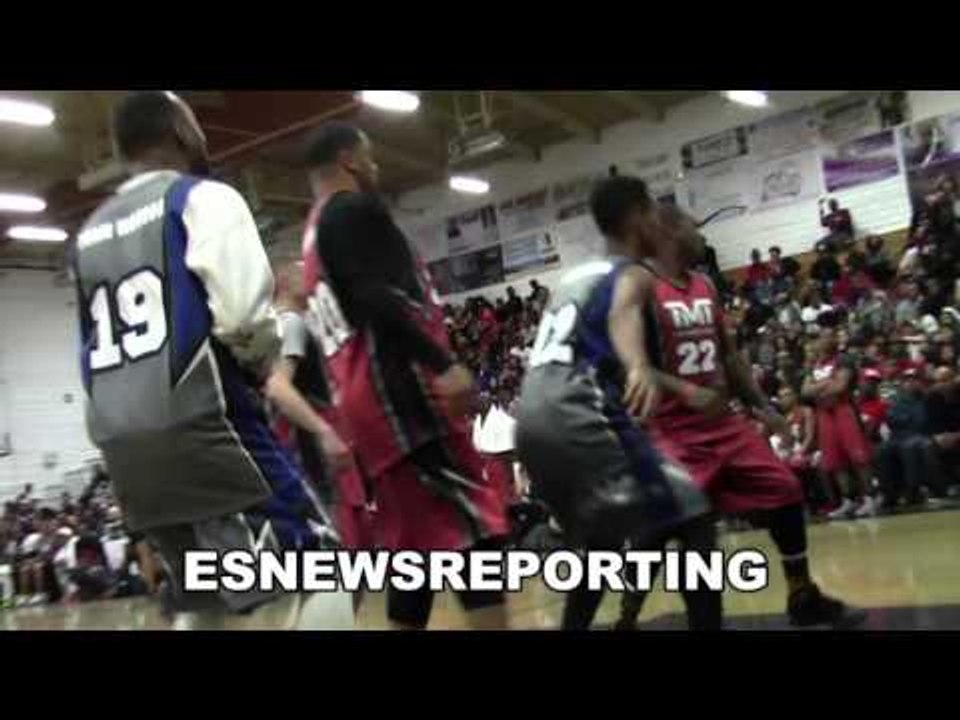 Adrien Broner vs Floyd Mayweather On Basketball Court broner making it rain!!! EsNews Boxing