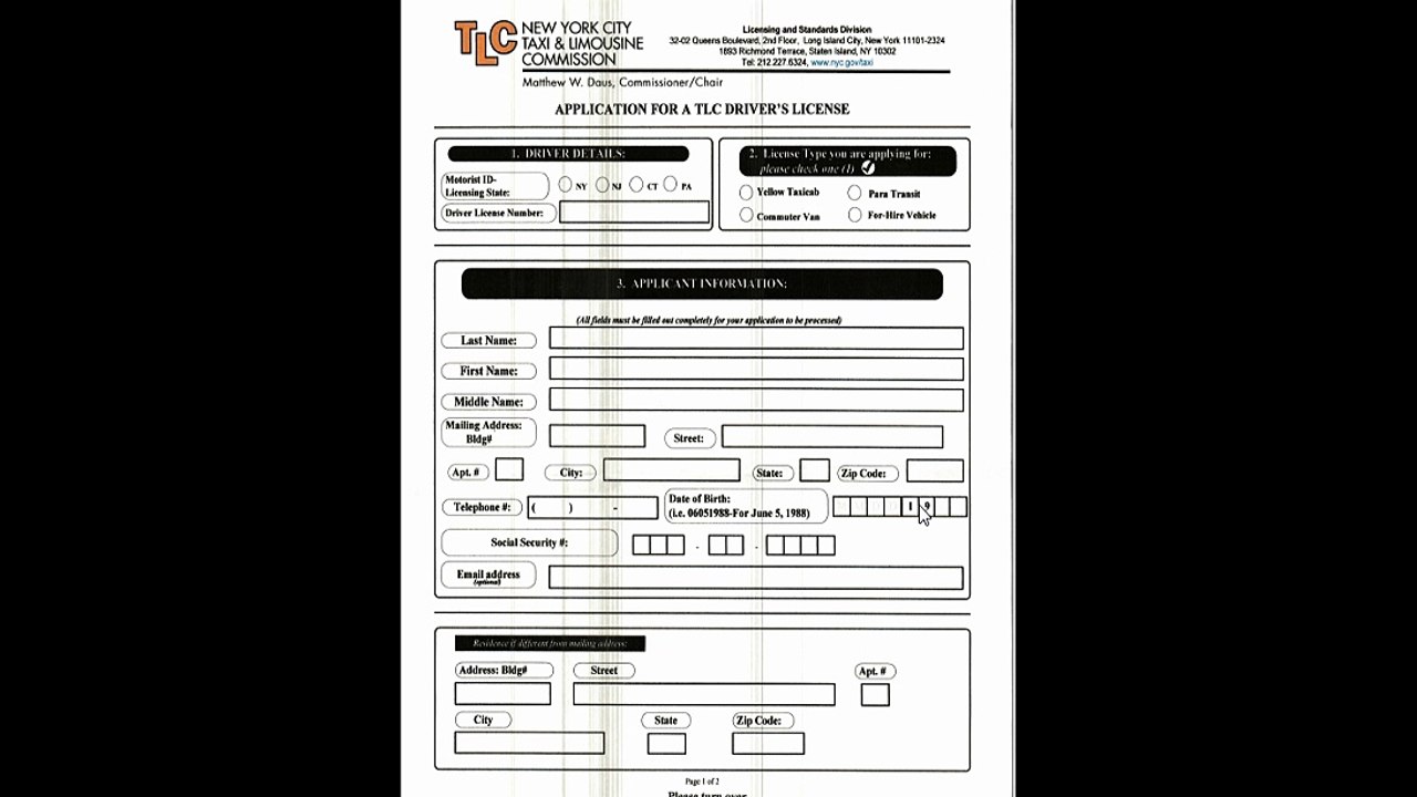 TLC APPLICATION FORM