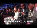 floyd mayweather rocking his million dollar watch at the fights - EsNews Boxing