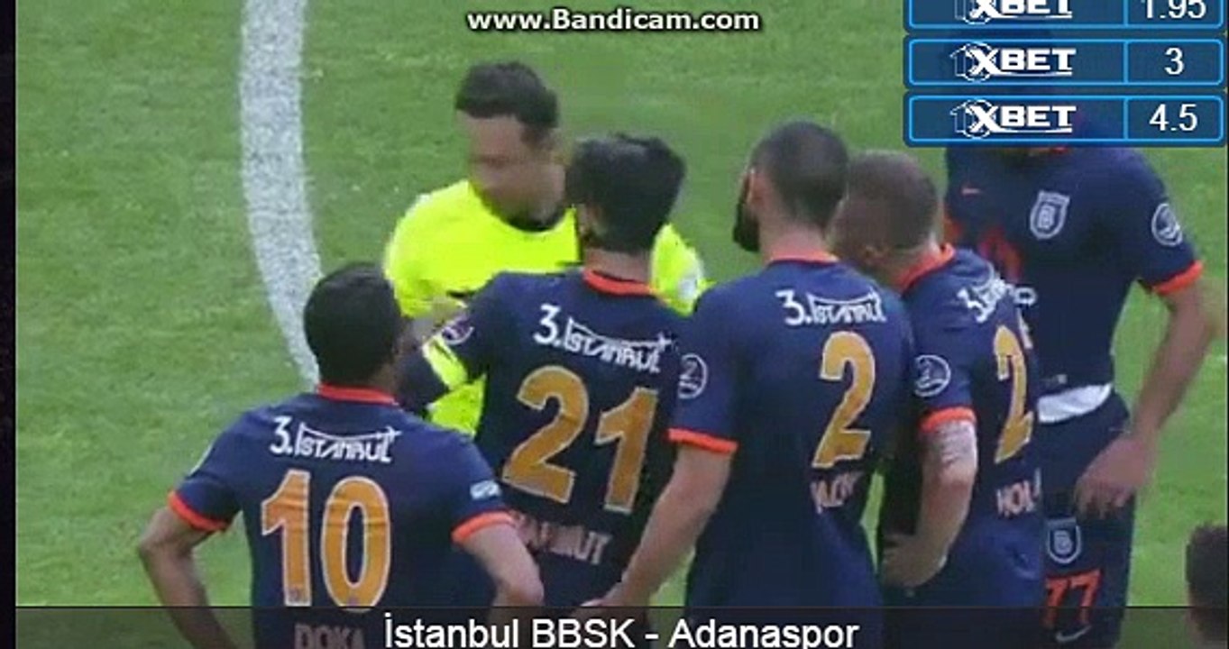 Doka Madueira RED CARD  HD Istanbul Basaksehir 1-1 Adanaspor 27.05.2017