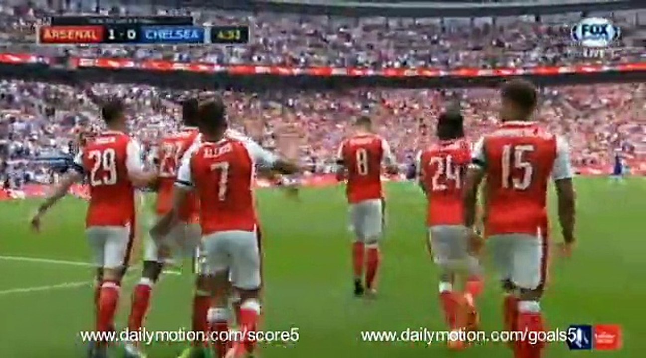 Alexis Sanchez Goal Arsenal 1 - 0 Chelsea FA Cup 27-5-2017