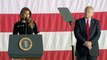 First lady Melania Trump speaks to U.S. troops in Italy