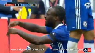 Victor Moses RED CARD Arsenal 1 - 0 Chelsea FA Cup 27-5-2017