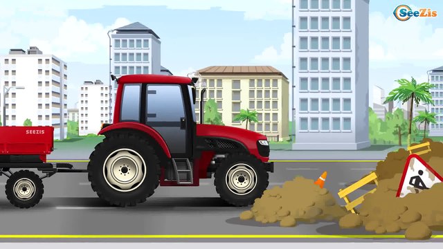 Diggers Cartoon and Truck Kids Animation | Construction Trucks & Vehicles Cartoons for children