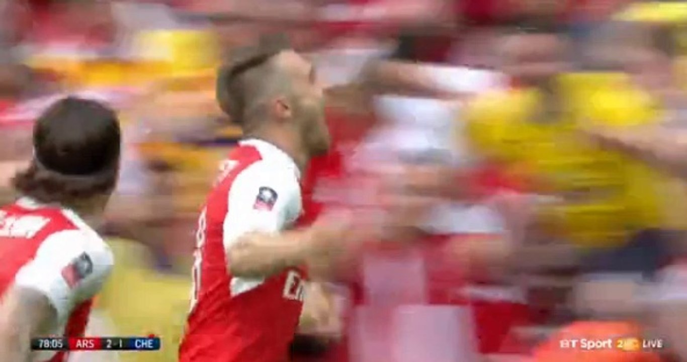 Ramsey GOAL (2:1) Arsenal vs Chelsea