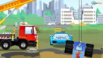 Batallas en la PISTA DE CARRERAS - Carros de Carreras coloreados - Carritos para niños