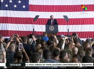 Trump visita base de EE.UU. en Italia y promete más gasto militar