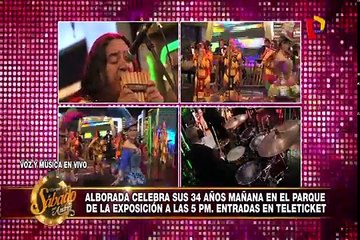 David Villanueva dio muestra de su dote musical en Porque Hoy es Sábado