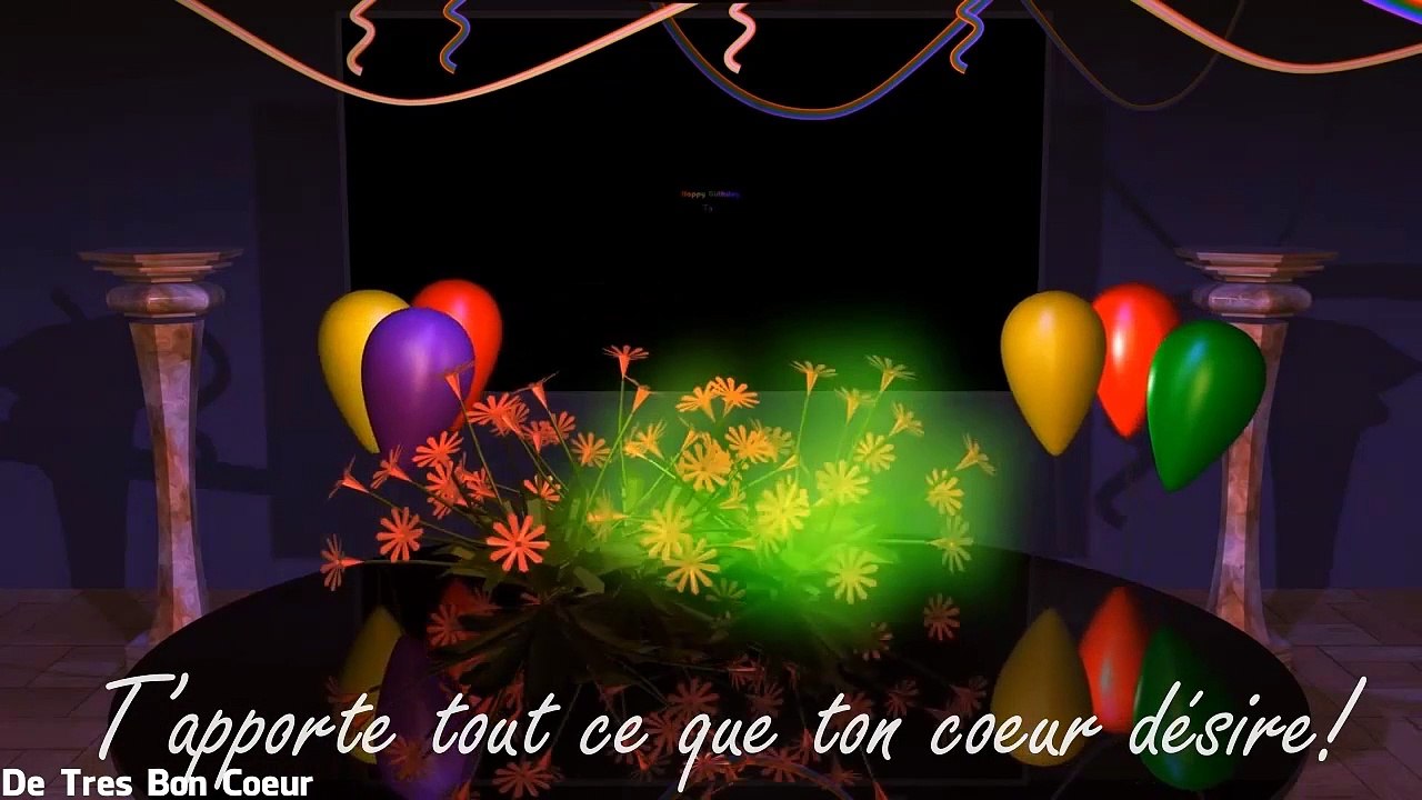Nous te souhaitons un joyeux anniversaire