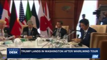 i24NEWS DESK | Trump lands in Washington after whirlwind tour | Sunday, May 28th 2017
