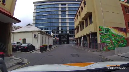 Angry pedestrian gets instant karma