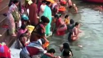 Holy sensation on the bank of river Varanasi Ganges