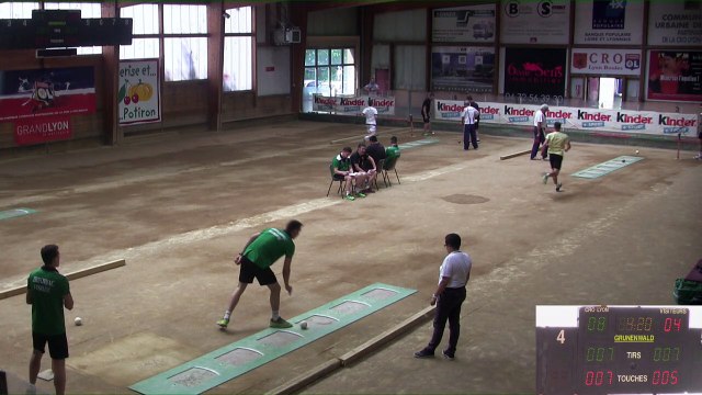 Troisième tour, second tir progressif, CRO Lyon contre Zrinjevac Zagreb, 1/4 finale retour, Coupe d'Europe des Clubs 2017, Sport Boules, Lyon 2017
